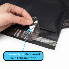 500 Pcs Black Poly Mailers 2 Mil Shipping Envelopes Mailing Bags 14.5 x 19
