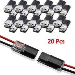 GMOX 50 pcs Wire Connectors, Double Wire Plug in Connector with Locking Buckle