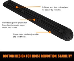 1PC 6ft Heavy Duty Rubber Speed Bump Cable Protector Ramp Stream Hump Driveway