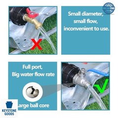 IBC Tote Adapter 3-Pack Fine Coarse Thread 304 Stainless Steel Garden Hose