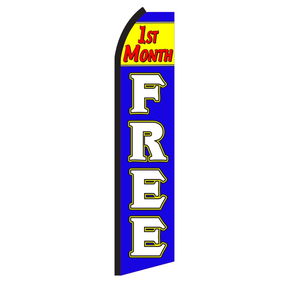 1st Month Free Flag Flutter Feather Banner Swooper