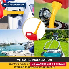 Gas Can Spout Replacement Kit (Two Pack), Universal Nozzle for 1, 2, 5 Gallon Ga