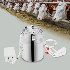 Electric Cow Milking Machine Milking Equipment 15L Stainless Steel Bucket
