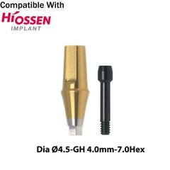 Titanium Straight Transfer Abutment Compatible with Osstem Hiossen Mini/Regular