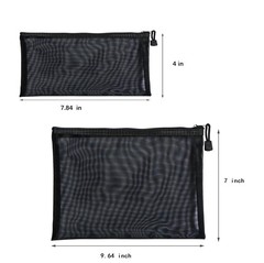 4 Pieces Zipper Mesh Bags, a Bag with a Zipper Cosmetic Organizer Pouch for D…