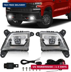 LED Fog Light Kit Compatible with 2019 2020 2021 2022 Chevy Silverado 1500, Driv