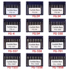 10-100 PCS Dental Carbide Tungsten Steel Burs FG For High Speed Handpiece