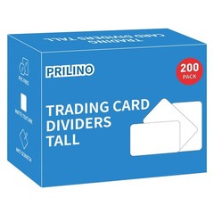 200ct Tall Trading Card Dividers – White Plastic Divider, Page