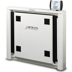 Detecto 7550 Wall-Mount Fold-Up Wheelchair Scale 1000 lb x 0.2 lb BMI AC Adapter