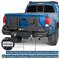 Tacoma Rear Bumper Spare Tire Rack Swing Arm Jerry Can Holder Offroad 2016-2023