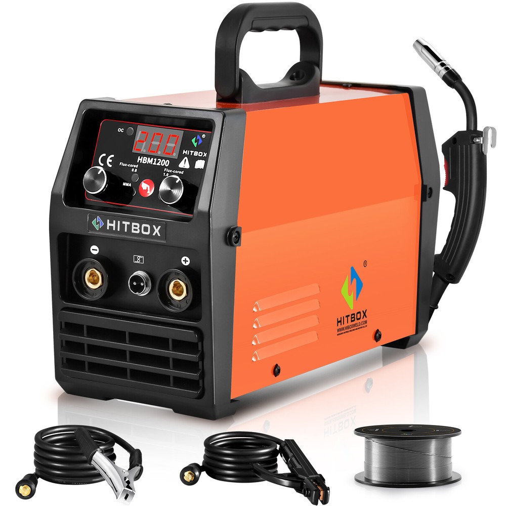 HITBOX 3 in 1 MIG Welder 110V 220V DC MMA LIFT TIG MIG Welding Machine Flux Core