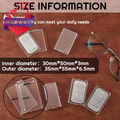 15‑Pack 1 Oz Silver Bar Holder in Transparent Acrylic Case 8mm Depth
