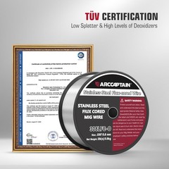 ARCCAPTAIN 0.030 E308LFC-O Flux Cored Wire 2Lbs Stainless Steel MIG Welding Wire