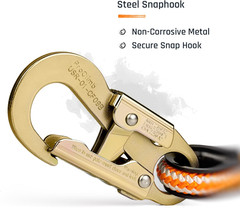 Proclimb Arborist Lanyard by – 1/2 in X 10 Ft Polyester, Steel Snap Hook, Adjus