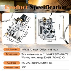 Gas Control Valve For SIT 630 Eurosit 100-340℃ 0630545 0630326 Thermostat