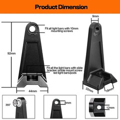 Side Brackets, LEDOPPO Light Bar Mounting Brackets Kit – Universal Straight &…