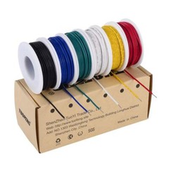 18 Awg Solid Wire Kit 20Ft Tinned Copper Pvc Insulation 6 Colors Prototyping
