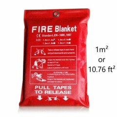 Emergency Fire Blanket Quick Release In Case For Home Office Car 1mx1mx0.3mm