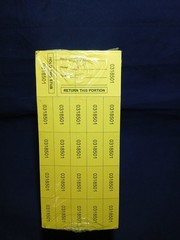 500 Yellow Chinese Tickets – “Hold This Stub” OR “Buyer’s Name, Email & Phone” –
