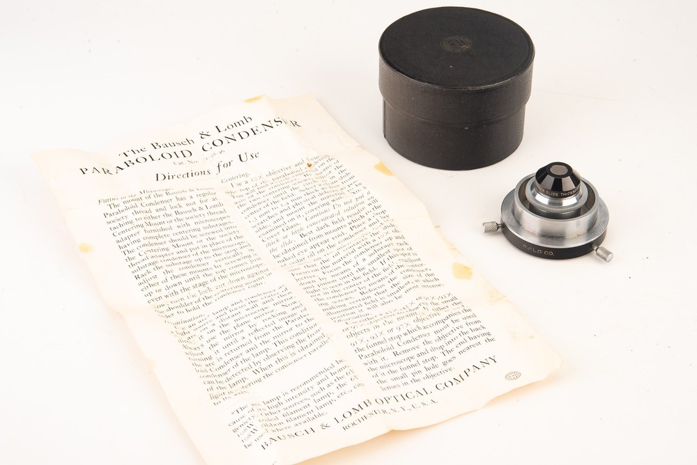 Bausch & Lomb Paraboloid Condenser Cat No 31-58-46 in Case with Instructions V23