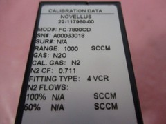 Aera FC-7800CD Mass Flow Controller MFC, N20, 1 SLM, 421483