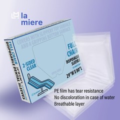 Dental Disposable Full Chair Sleeves Protective Cover Clear 29″X80″ 125/Box
