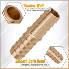 32PCS Brass Hose Barb Fittings Barb Splicer Mender Hose Fittings Kit 3/16″ 1/4″