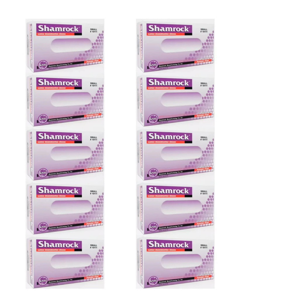 Shamrock Powder Free Examination Latex Gloves 1000 PCS Small 10111 – New