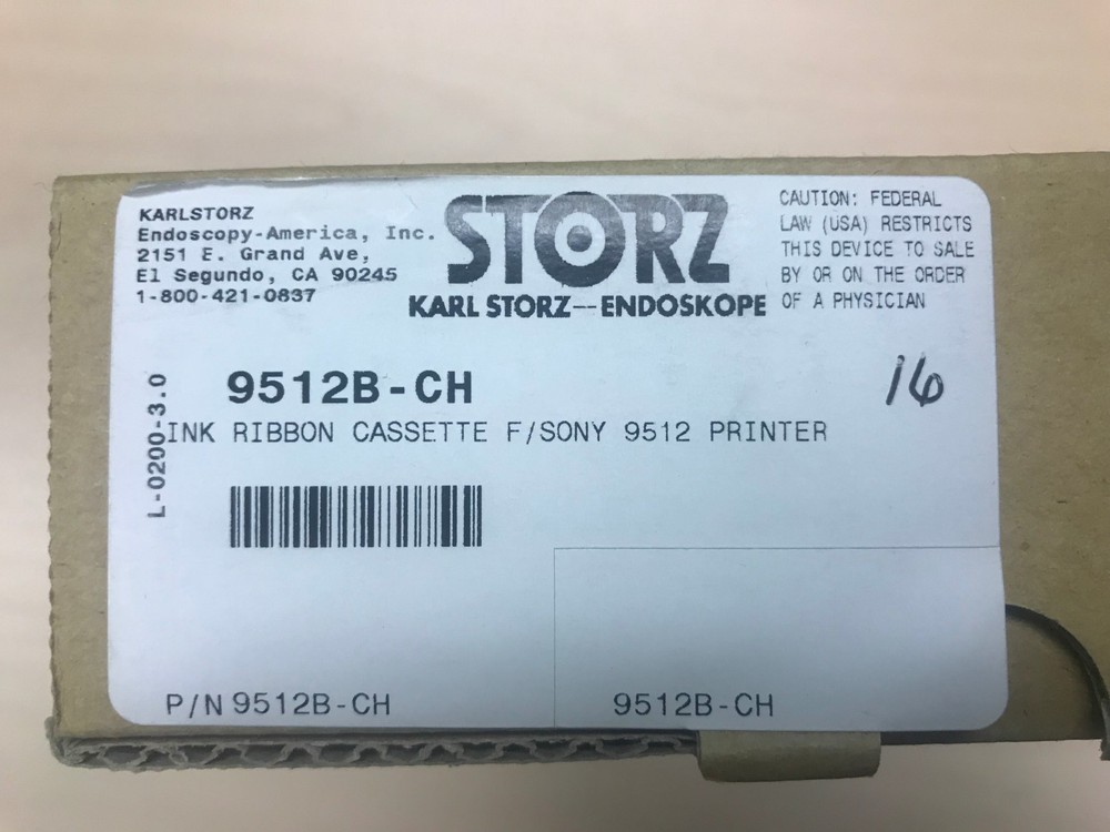 9512B-CH KARL STORZ CASSETTE, F/INK RIBBON, F SONY 9512 PRINTER