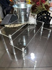 Acrylic Display Risers, 3 Tier Perfume Organizer Stand 11.8 x 8.5 x 5.9 inches