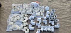 Mixed Lot of PVC Fittings over 60 3/4” Sch 40 Plus Others – New Dirty