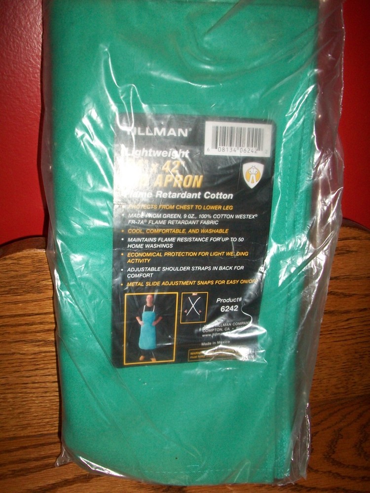 Tillman 6242 24″X42″ 9 oz. Green Flame Resistant Cotton Bib Apron-NIP-Ships FREE