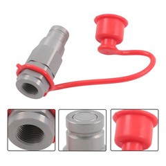 2 Pcs 3/8″ Flat Face Hydraulic Quick Disconnect Coupling Set 3/8″ NPT Thread
