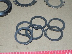 34 New Forklift parts: Lock Washer, Retaining clips Unsure forklift they fit