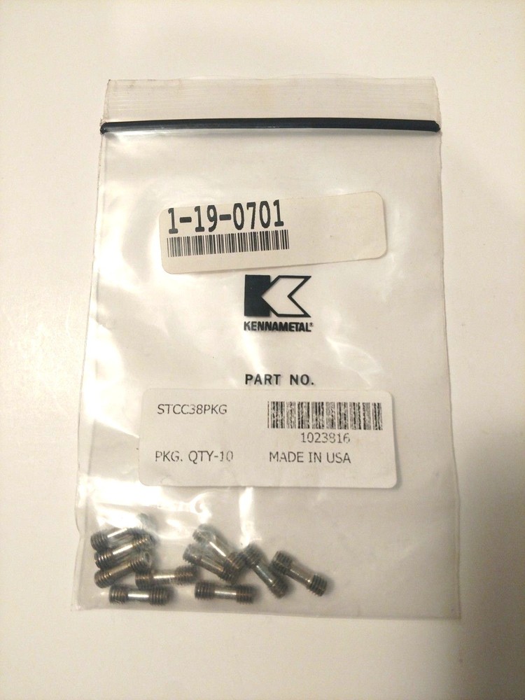 Kennametal STCC38PKG Screws. – Pkg. of 10 – Lot# 797