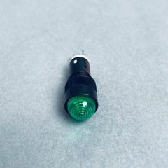 IDEC Led Pilot Light Green Domed Cap Total of 7 Bulbs