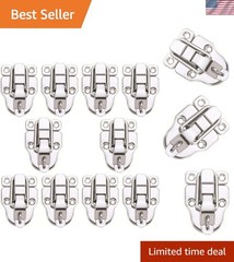 Retro Duckbilled Box Hasp Lock Toggle Latch – 10 Pack with Screws Included