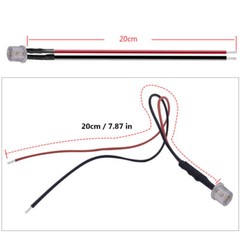 12-24V 3mm 5mm Pre Wired Flat Top LED lights Emitting Diode White Red Green RGB