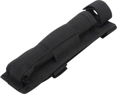 Black Long MOLLE Holder for Baton Pouch With Bottom Hook And Loop Web Strap