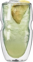 Serafino Double Wall Insulated Iced Tea and Coffee Glasses, 16-Ounce, Set of 6