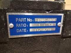 GTM Right Angle Gearbox 1″ shaft ratio 1:1.5 Both Shafts Keyed 2390-0606