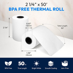 50 Rolls of 2 1/4″ x 50′ BPA Free Thermal Receipt Paper for POS Printers