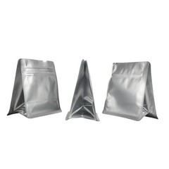 Multi-Sizes Glossy Square Double side Holographic Stand Up Foil Bag Resealable