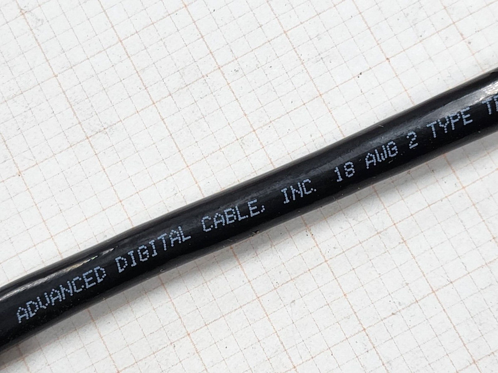 Advanced Digital Cable 6802SPOS 18/2P Ind+Overall Shield SPOS TC-ER-JP 600V/25ft