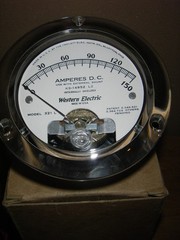 NEW: Western Electric Model 321-L Analog 150 Amp Meter, Ammeter.