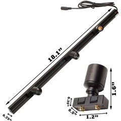 Showcase 5 LED Mini Spotlight with track + UL Power Supply for tradeshow display