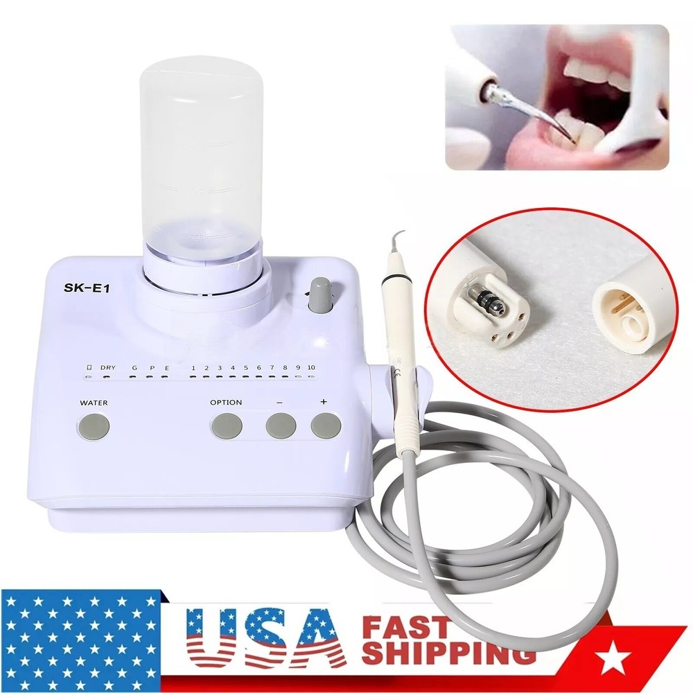 SK-E1 Dental Ultrasonic Piezo Scaler W/Handpiece Tips 2Bottles Fits EMS Cavitron