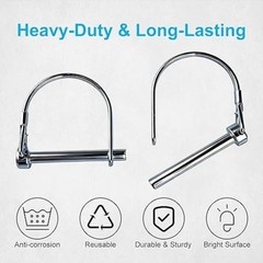 10 Pack, Trailer Coupler Pin and Safety Locking Pin, 2-1/8″x1/4″ (L x W) Heavy D