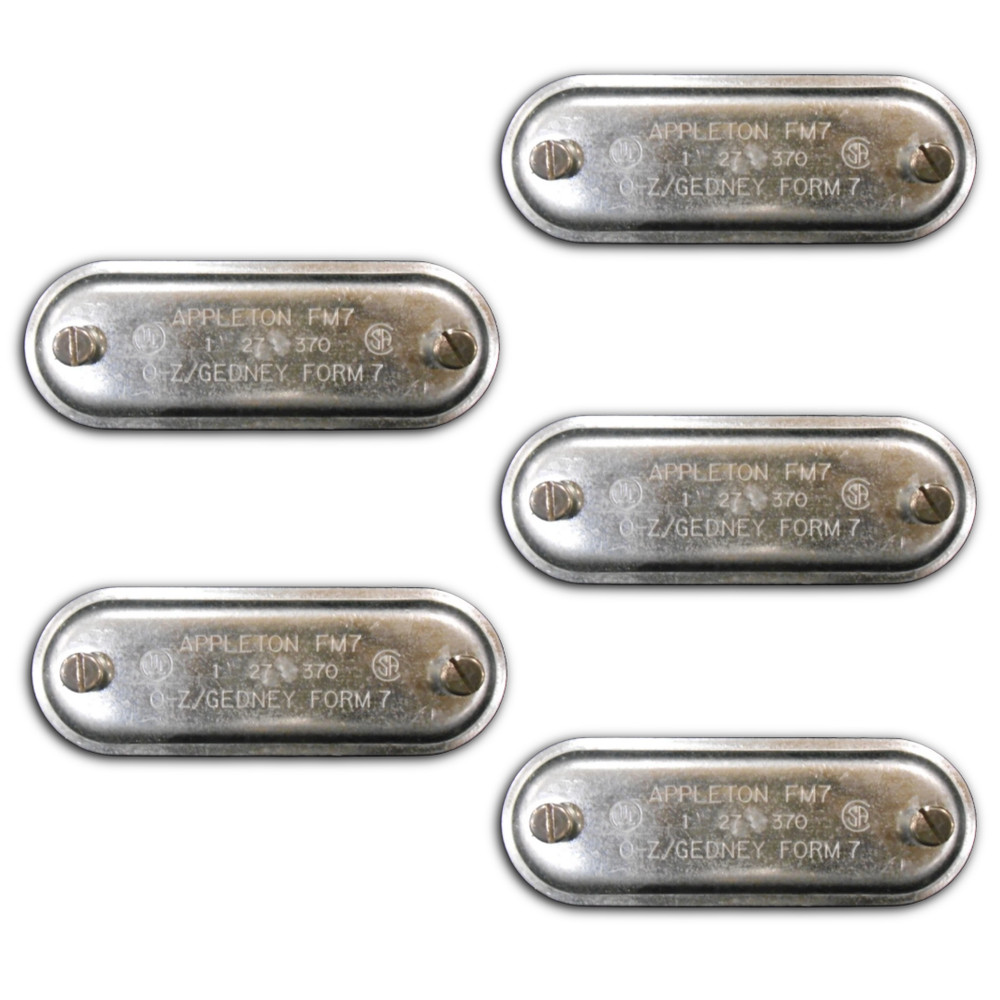 APPLETON O-Z GEDNEY CONDUIT BODY COVERS 370 (LOT OF 5) 1″ HUB SIZE