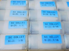 18 Piece 5C Round Collet Set 1/16 to 1-1/8" Cap Increments of 1/16" 23